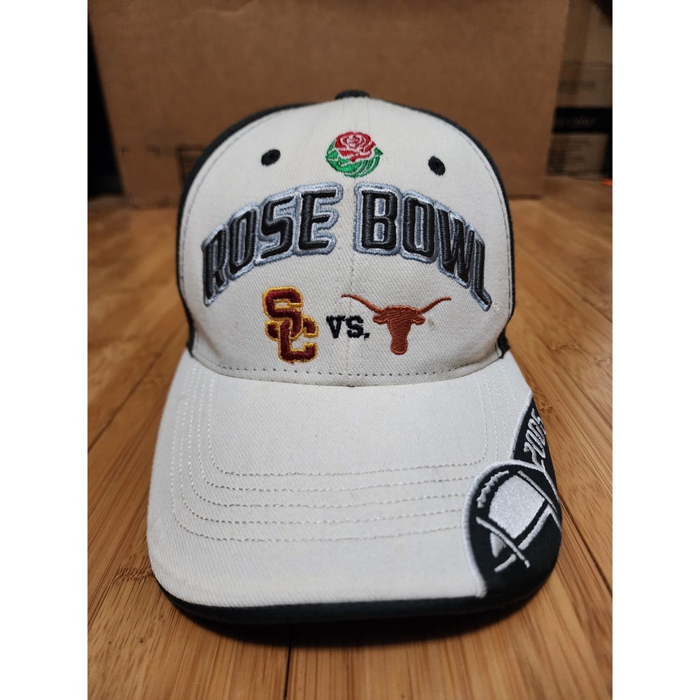 VTG 2006 Rose Bowl Game Hat Texas Longhorns USC Top of the World NCAA Cap